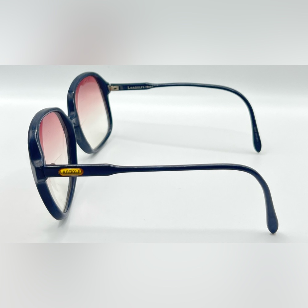 Vintage Landolfi 5095 Navy Blue Oval Sunglasses Frames Only - Picture 5 of 8